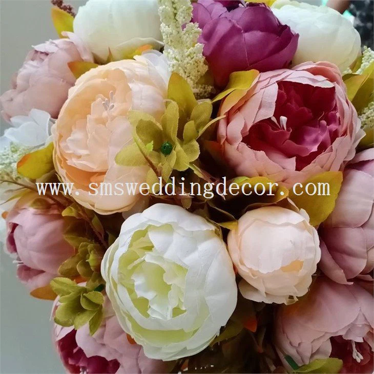 vintage peony silk flowers(001)