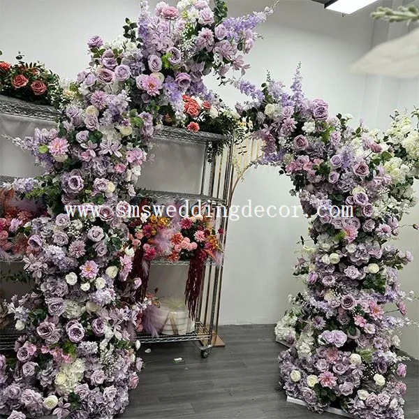 purple flower arch