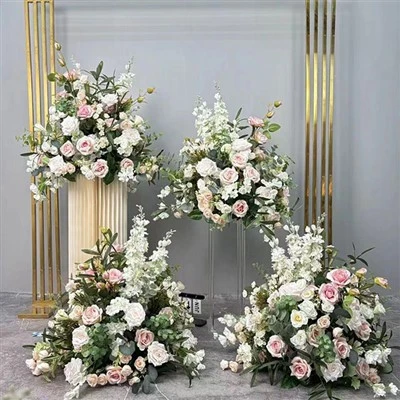 素朴な結婚式の花のセンターピース